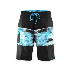 Pelagic® 𓆝  Ridgemont Angler Board Shorts Boardshorts 𓆝 Coral Camo Blue 𓆝 36